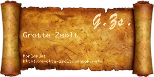 Grotte Zsolt névjegykártya